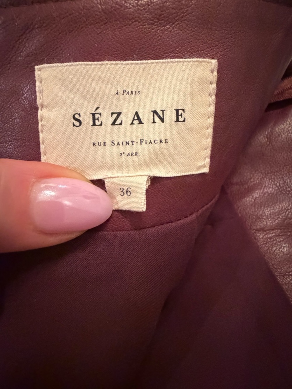 Sézane Neil Skirt - leather